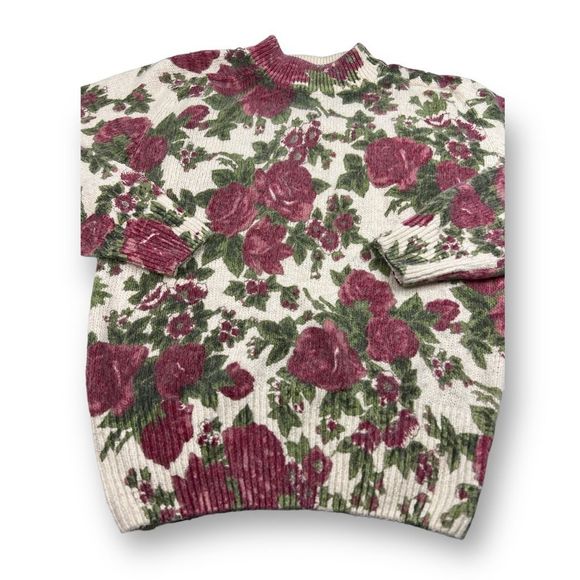 Vintage Silk Blend Floral Sweater - Picture 4 of 4